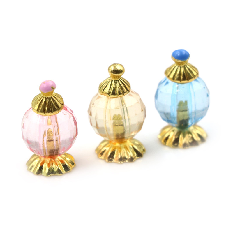 3pcs/Set 1/12 Dollhouse Miniature Bathroom Bedroom Perfume Bottle Dresser Accessories For Home Kids Gift Toy Craft Doll House