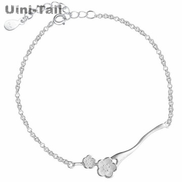 Uini-Tail new listing 925 sterling silver cute art fresh cherry branch sterling silver bracelet Chinese style market trend sweet