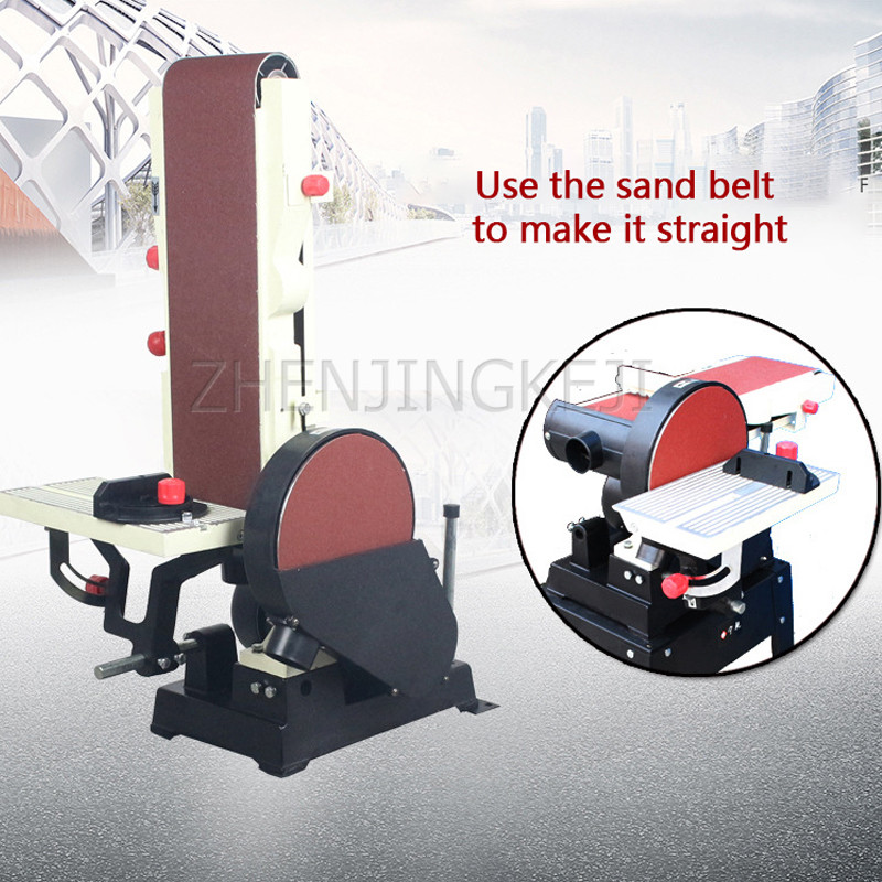 Desktop Sand Belt Machine Vertical Multifunction Sandbelt Sand Disc Machine Polishing Polished Metal Surface Drawing Machine