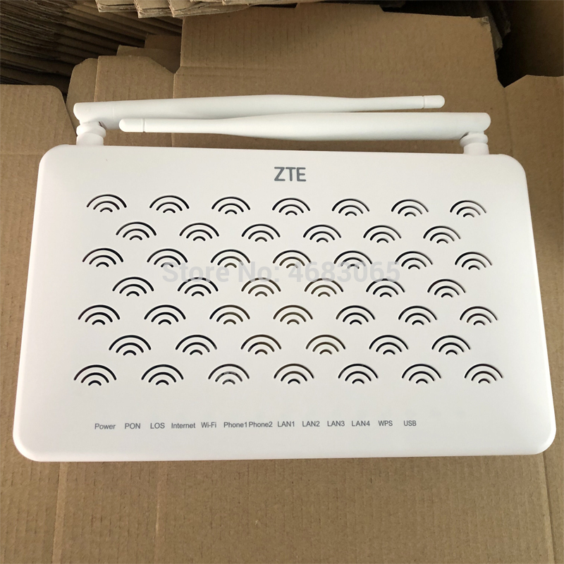 Free Shipping 100% new ZTE F660W V5.2 onu GPON ONT WIRELESS Optical Terminal 4FE+2TEL+USB+Wifi Fiber Optic Equipment