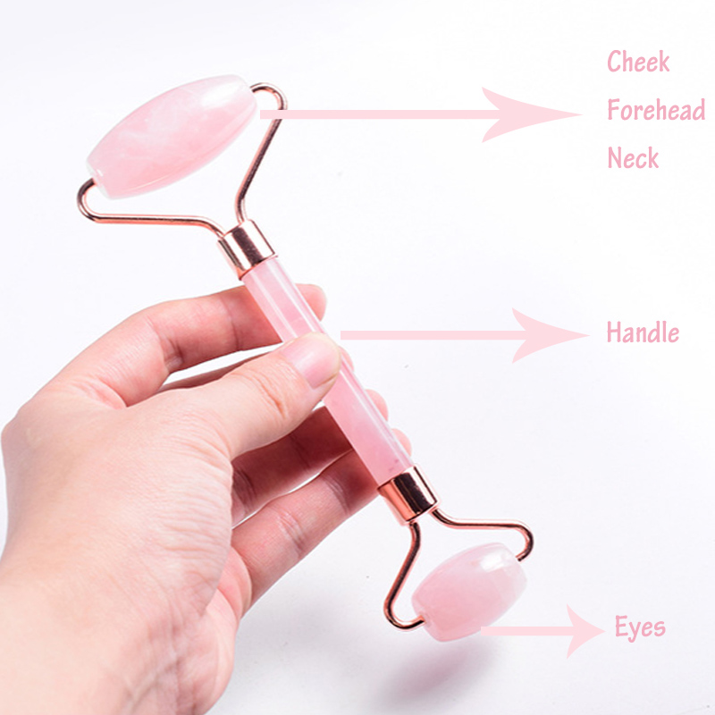 Nature Jade Facial Massager Double Roller Guasha Board Scraping Body Back Beauty Thin Lift Face Relaxation Health Skin Care Tool
