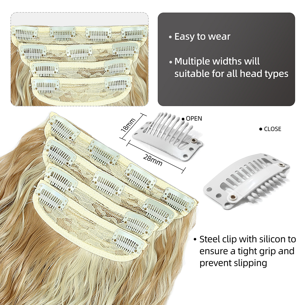 11 Clip In Hair Extension Corn Wave