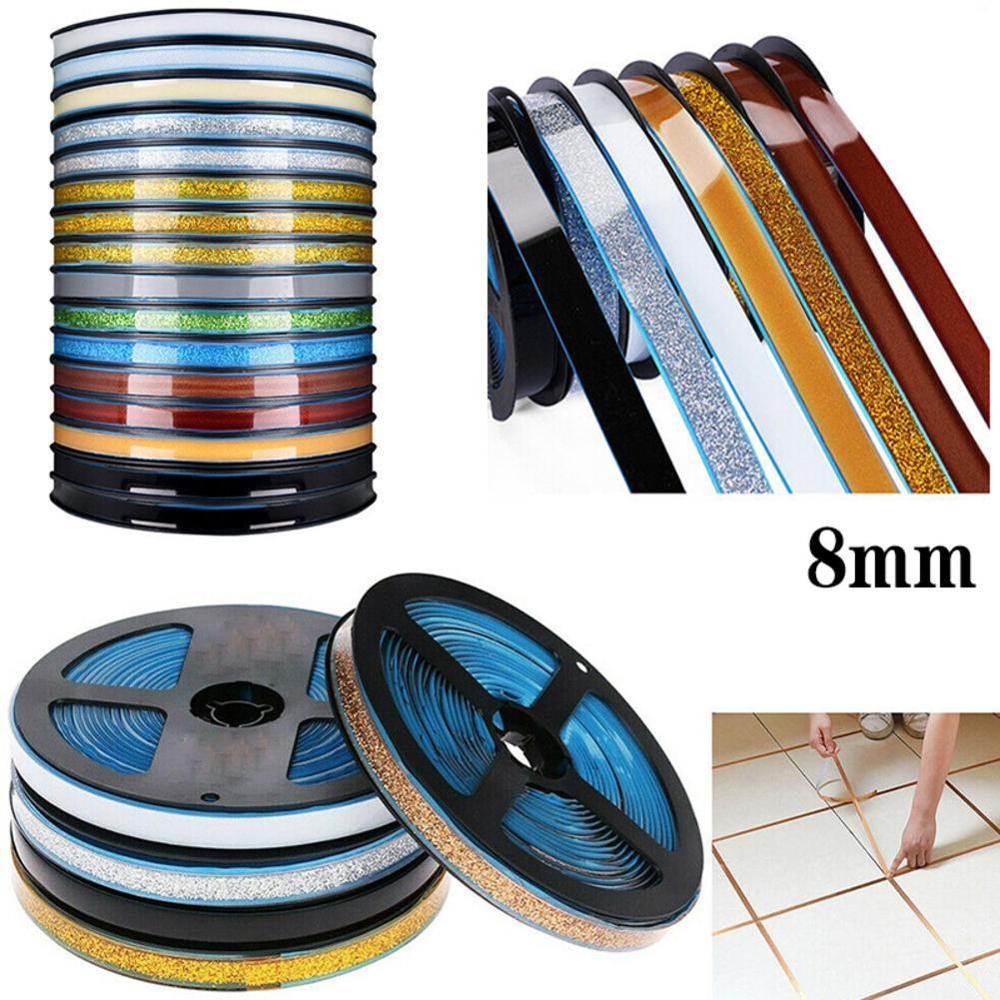 Tile Gap Tape Waterproof Mildew-proof Seam Decorative Stickers Room Floor Baseboard Wall Ceiling Skirting Line(glue)