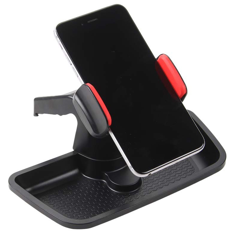 Black ABS Cell Mobile Phone Ipad Holder Car GPS Bracket Dash Mount Holder Storage Organizer Box for Jeep Wrangler JK 2012-2017