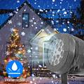 LED Snowflake Stage Lights White Light Snowstorm Projector Christmas Atmosphere Holiday Family Party Special Lamp