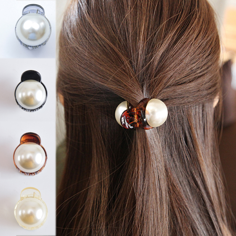 1PC Korean High Quality Mini Round Pearl Hairpins For Women Girls Exquisite Girls Pearl Hair Accessories Hair Claw Barrettes