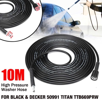 5800PSI 40MPa 10m High Pressure Washer Hose Pipe Cord Car Washer Water Cleaning Extension Hose Water Hose for Black & Decker