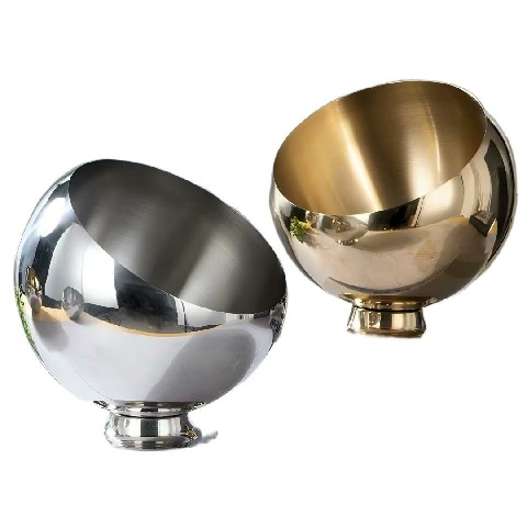 Customizable stainless steel ashtray.