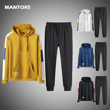 Casual Men's Set 2020 Pullover Men Tracksuit Spring Autumn Hoodie Two Piece Set Male Hooded Sportswear Sweatshirt +Pants Set