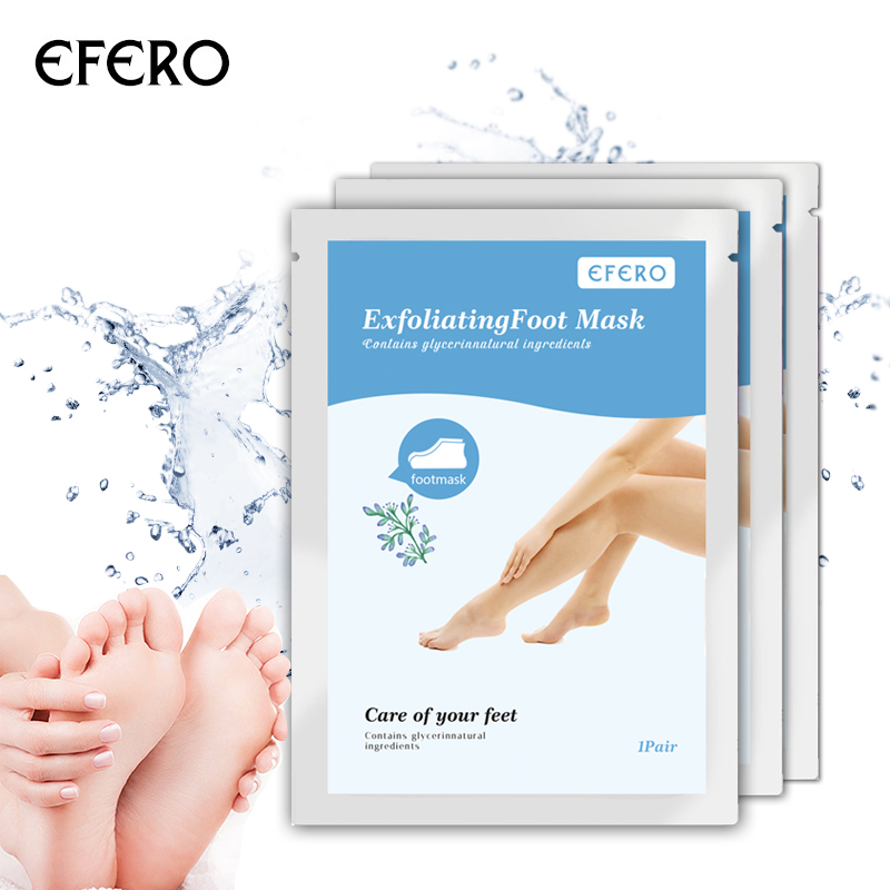 Efero Exfoliating Foot Mask Sock Baby Soft Foot Remove Peel Off Dead Skin Hydration Whitening Repair Foot Skin Foot Care TSLM2