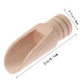 6pcs Wooden Coffee Tea Scoops Mini Candy Bath Salt Spices Flavors Spoons Wood Teaspoon Kitchen Cooking Utensil Tool - 1.8x5.1cm