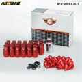 Forged Aluminum Lug Nut Lock Set With Spikes W/ Key 20pcs 12x1.25 W/Key For For Nissan Infiniti Subaru AF-E650H-1.25JT