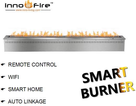 Inno-Fire 60 inch wifi intelligent smart modern chimenea home decor interieur bruciatore bioetanolo