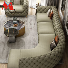 Modern light luxury combination pull buckle curved SOFA