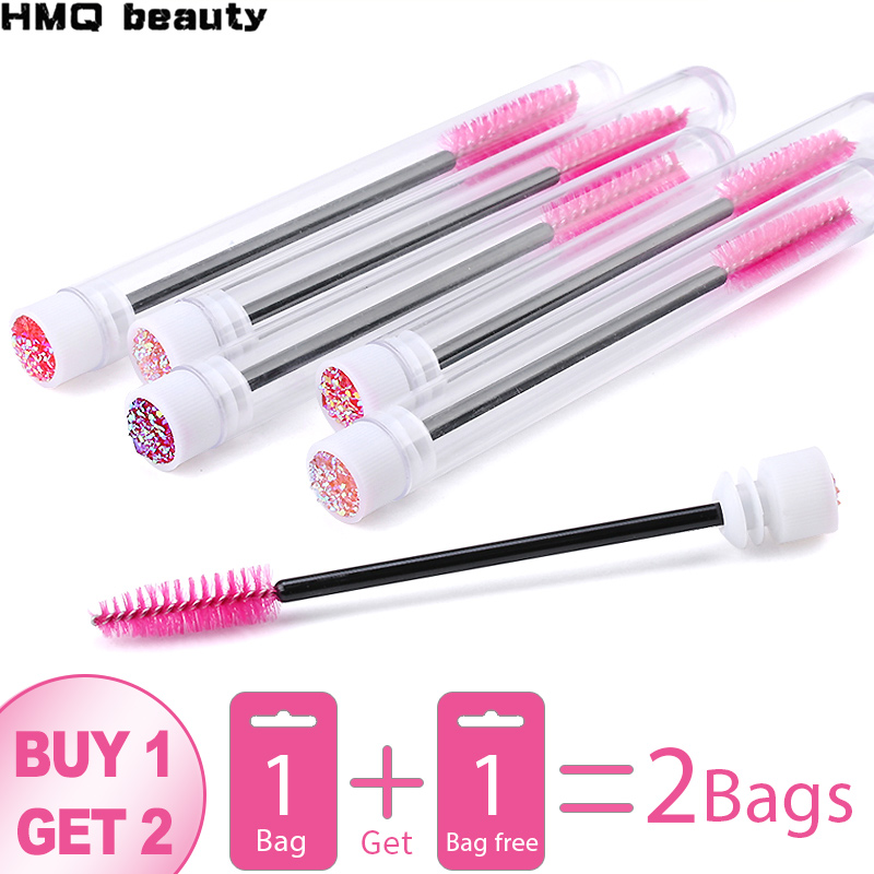 NEW Eyelash Extender Disposable Eyebrow Brush Separate Tube Design Charming Diamond Bottom Mascara Stick Applicator