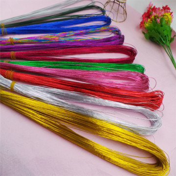 80cm Length 100pcs 24# 0.6mm/0.0236Inch Iron Wire For Nylon Stocking Flower DIY Handmade Artificial Flowers Making Materials