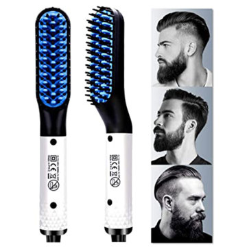 Beard Straightener,Multifunctional Hair Styler Electric Hot Comb and Brush Hair Straightening Comb Quick Heated Brush