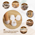 36PCS Furniture Chair Leg Silicone Cap Pad Protect Table Feet Cover Floor Protector Non-Slip Table Chair Mat Caps Foot