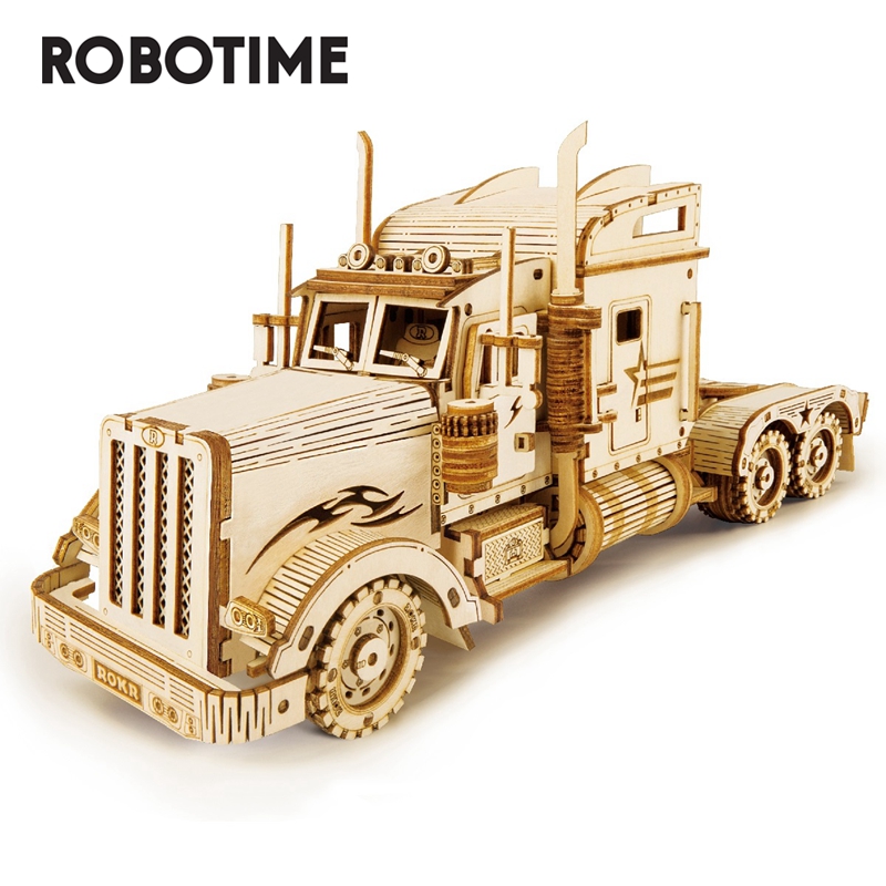 Robotime 3D Wooden Puzzle Toys Scale Model Vehicle Building Kits for Teens