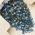 YANRUO 2058HF All Sizes Capri Blue AB Glitter Gems Flatback Strass Hot Fix Glass Crystal Hotfix Rhinestones For Clothing