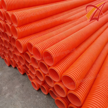 Orange Flexible MPP Corrugated Cable Protection Pipe