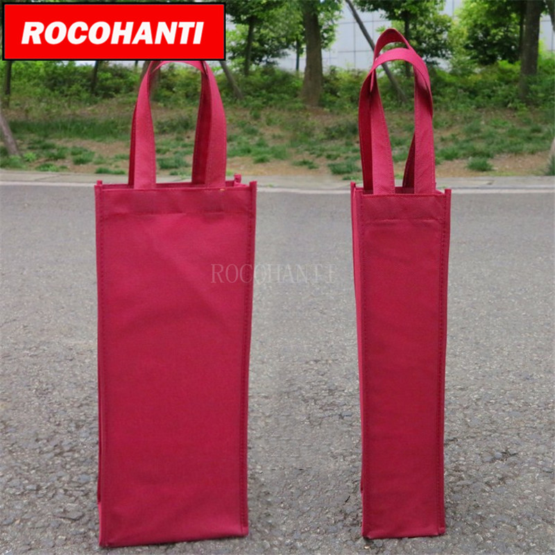 10x Non-woven fabric two bottles one bottle packing bag red wine bag customized logo printing accept promotion gift shopping bag