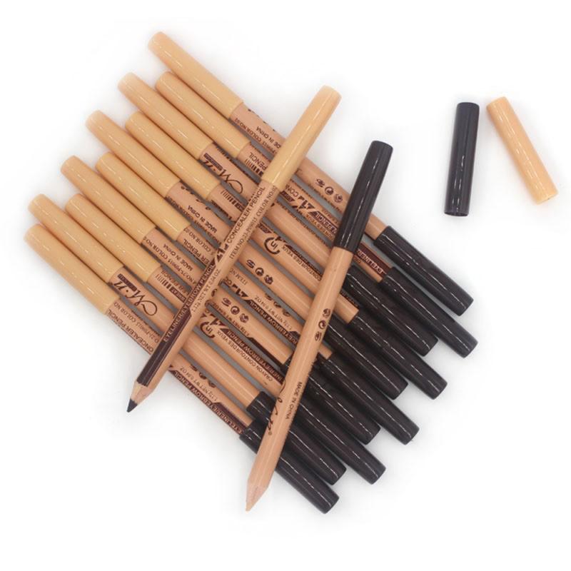 Double-Headed Black Eyeliner Pen Professional And Lasting Waterproof Anti-Stain Pencil Concealer Pen Women Anti-Dark Circles