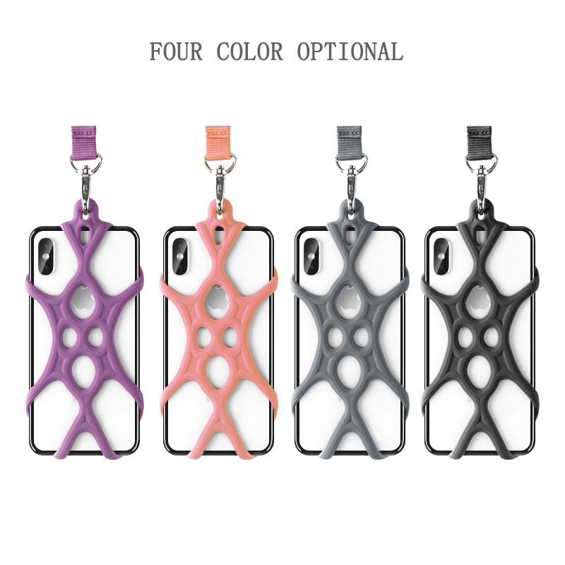 Universal Mobile Phone Lanyard Silicone Cellphone Holder Case Cover Neck Strap Necklace Sling For Xiaomi Huawei IPhone Dropship