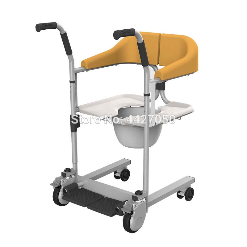 2019 Free shipping Hot sale Wheelchair with toilet transfer commode adjustable bath chair hospital nursing for Invalid Disabled