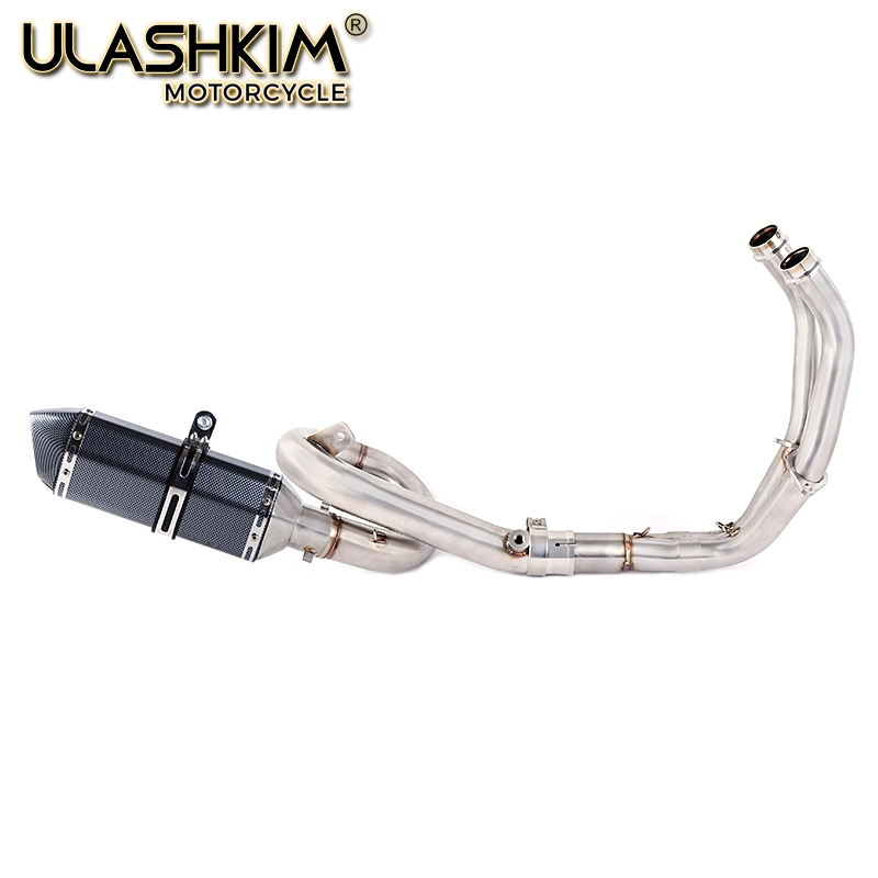 MOTORCYCLE EXHAUST MUFFLER FULL SYSTEM SLIP ON FOR YAMAHA XSR700 2016-2020 MT07 FZ07 FZ-07 MT-07 Tracer 2014 TO 2020 Exhaust