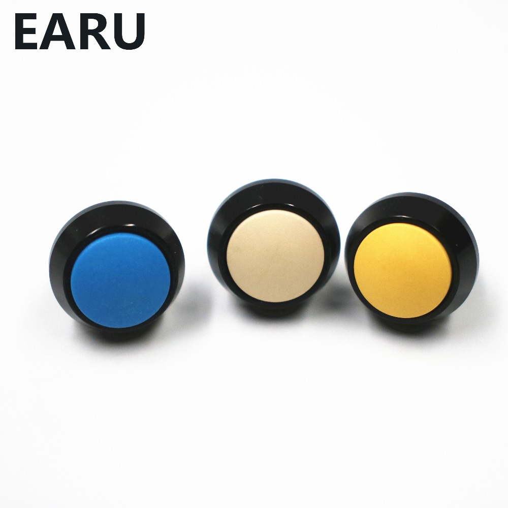 1pc 12mm Black Stainless Steel Colorful Momentary Horn Door Bell Power Push Button Siwtch Screw Feet Car Auto Engine Start PC