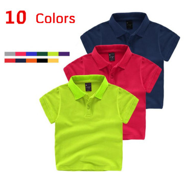Summer Kids Boys Polo Shirts Boys Shirt Short Sleeve Solid Lapel Kids Girls Polo Shirts Casual Kids Summer Shirt Hot Sale