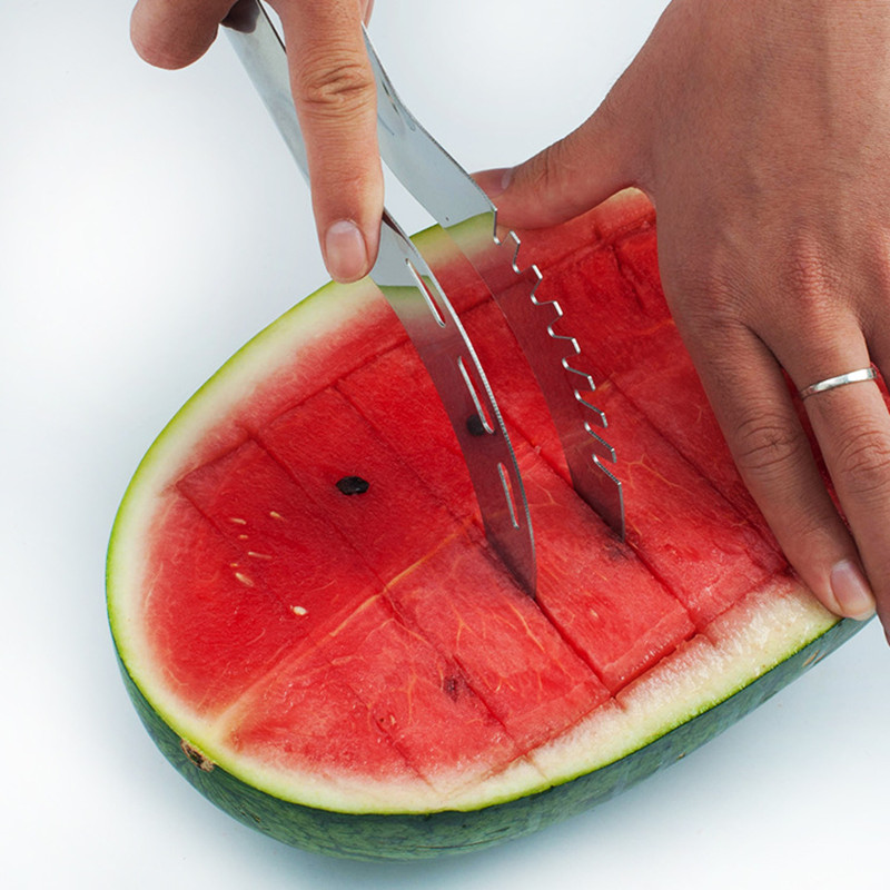 Stainless Steel Watermelon Slicer, with Double-End Melon Baller karpuz dilimleyici Fruit Knife Fast Smart Kitchen Tools 2pc/set