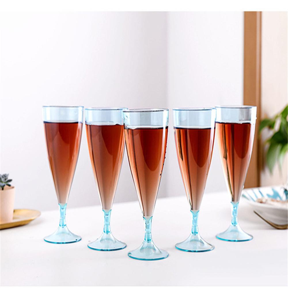 High Quality Plastic Wine Glasses Bar Drink Cup Goblet Champagne Gglass 6-Piece Cold Drink Juice Glass Plastic Cocktail Stemware