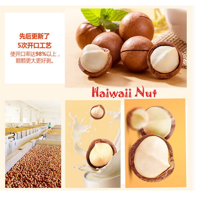 Quality Macadamia Nuts with Shell Hawaii Nut 1000g/lot Food in Bulk Weight Cream flavor Eat Directly Snack Crispy ,Chinese food