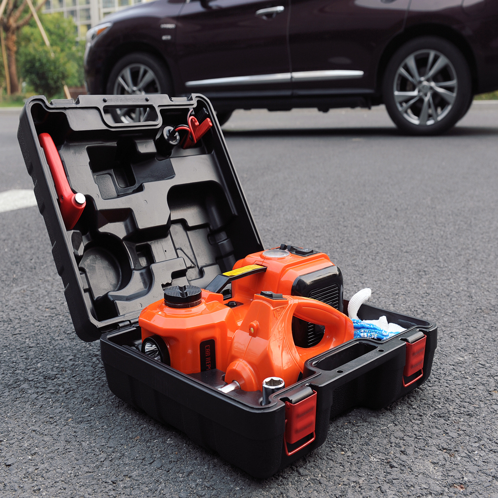 5Ton Car Jack Electric Hydraulic Jack Protable Tire Lifting Repair Tool Jack Electric Wrench Impact Socket Wrench Tire Inflator