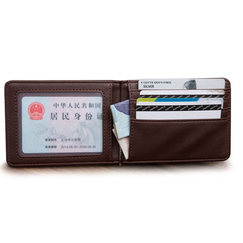 KUDIAN BEAR Men Money Clip Metal Credit Card Case Brand Luxury Short Men Wallets Billfold Clamp for Money Carteira BID257 PM49