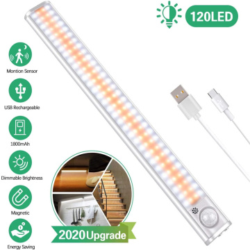 120LEDs LED Under Cabinet Light 160LEDs PIR Motion Sensor Lamp for Wardrobe Cupboard Closet Kitchen Lighting Led Night Light