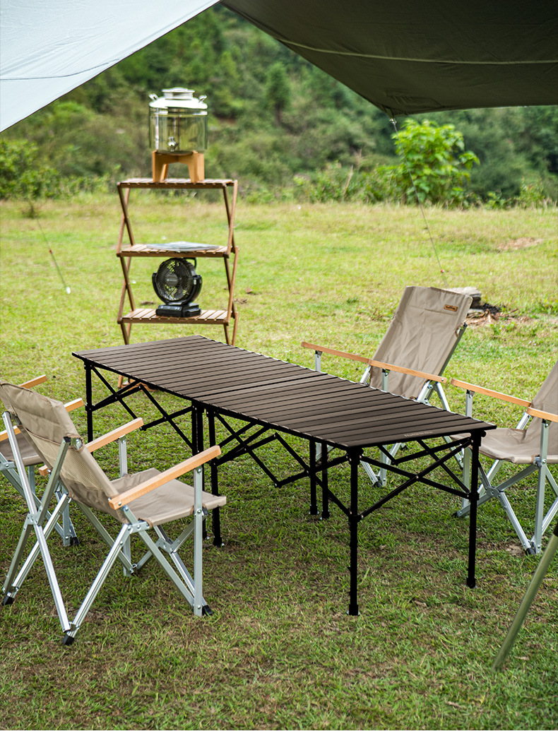 Naturehike FT09 outdoor convenient camping adjustable folding picnic aluminum alloy table
