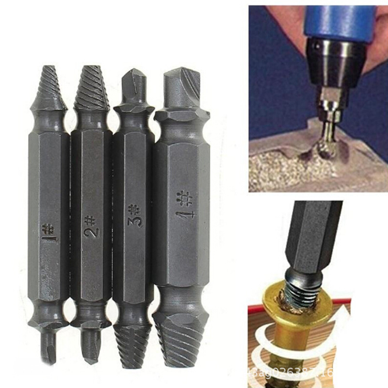 Screw Extractor Drill Screwing device Drill Removal Broken Bolts Easy Out Double Side Bolt Stud Screw Remover Extractors tools