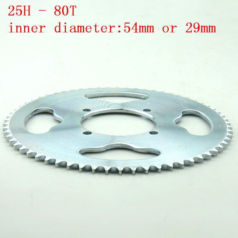 25H Rear Chain Sprocket 80T tooth 54mm /29mm For Pocket Dirt Bike ATV Quad Go Kart Buggy Scooter Minimoto Motorcycle