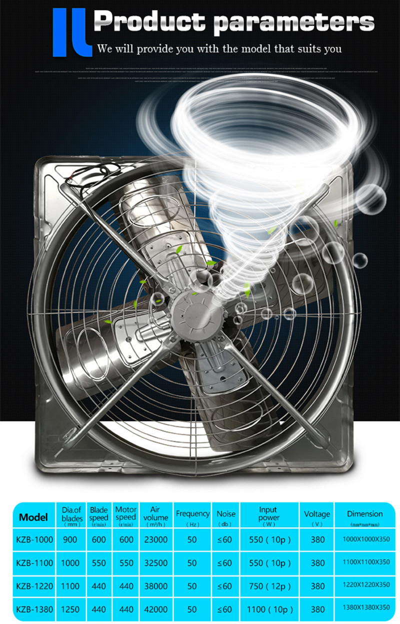 Dairy farm exhaust fan