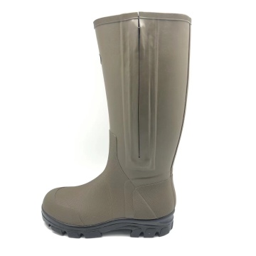 ATM Customization Knee High Men Gumboot Rubber Safety Wellington Boot Neoprene Hunting Gumboot Muck Shoes