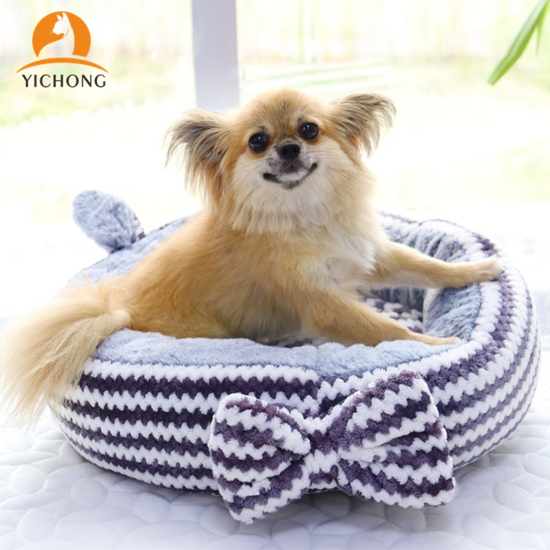 YICHONG Pet Products Super Soft Dog Bed Plush Cat Mat Dog Beds House Outdoor Round Cushion Pet Sleeping Accessories YC195