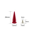 50sets 10*26mm Colorful Painted Bullet Cone Studs and Spikes For Clothes DIY Garment Rivets For Leather Handcraft Remachadora