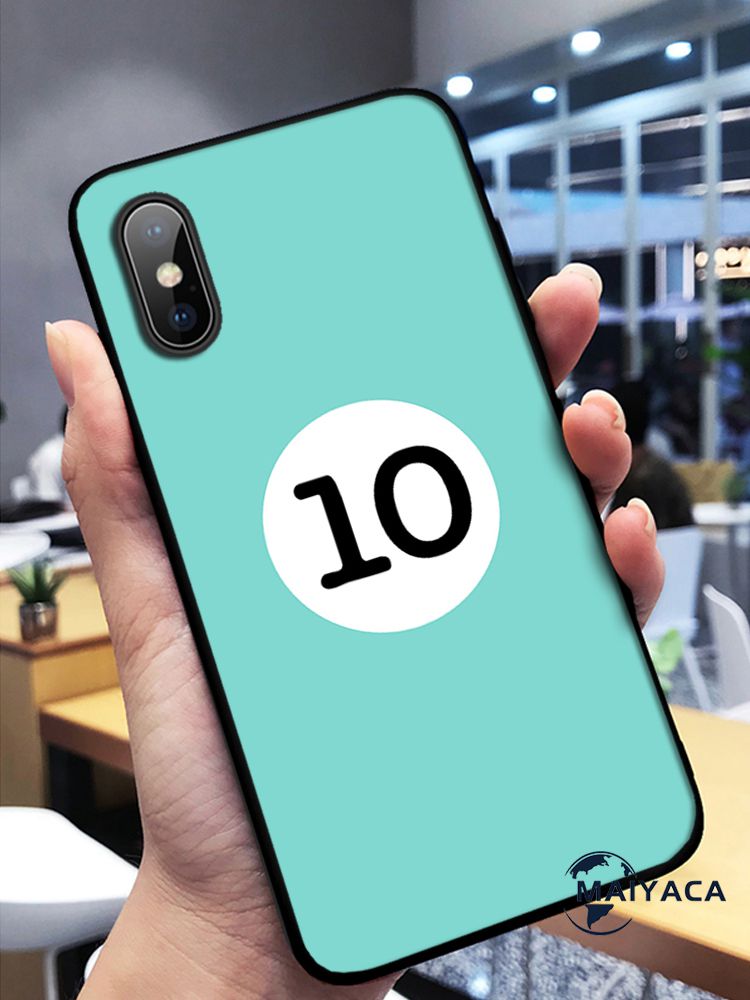 Trend For Men Fresh Blue Football Lucky Number Cellphone Case For Iphone 11 12 Mini Pro Max Cover For 7 8 Plus X Xs Max Xr