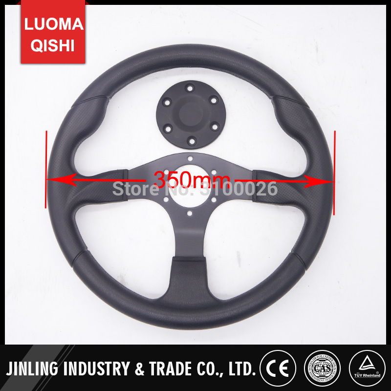 350mm Steering wheel 520mm Gear Pinion 610mm Adjust U Joints Tie Rod Fit For DIY China Go Golf Kart Buggy Karting UTV Bike Parts