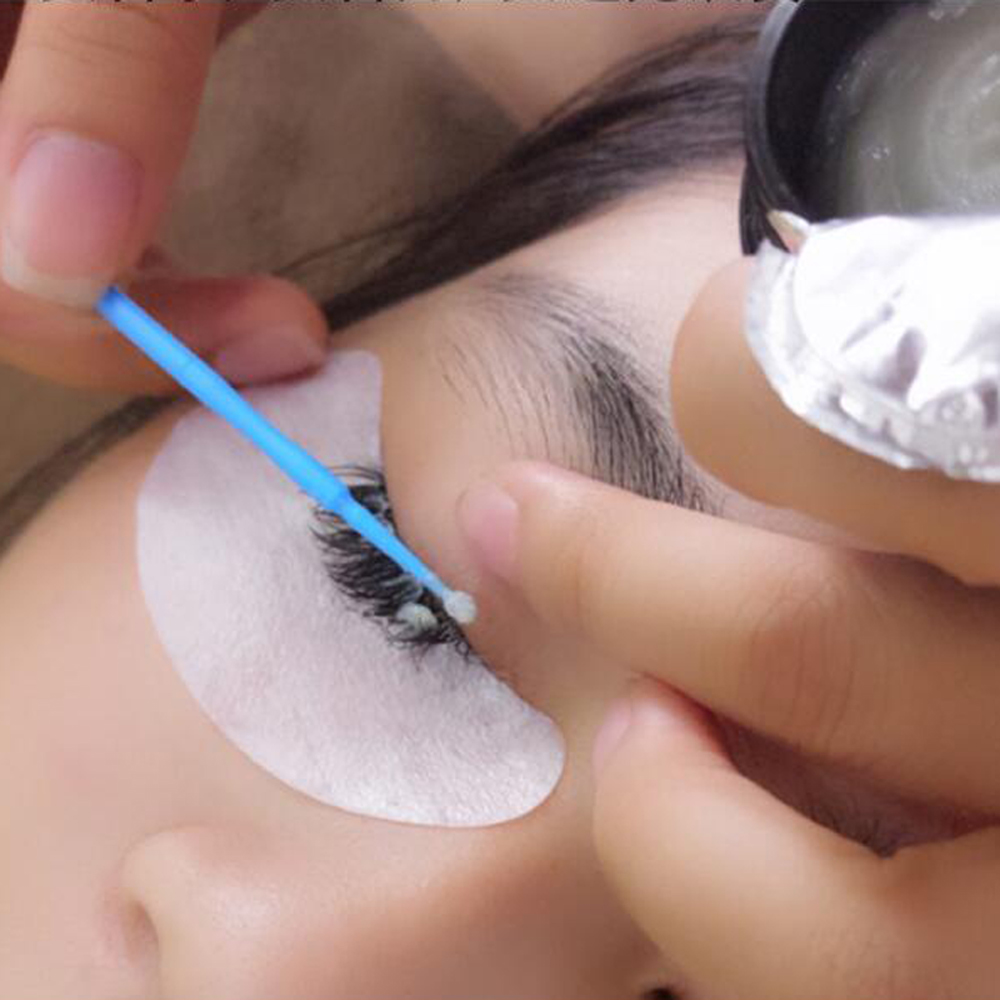 100Pcs/bag Eyelash Microbrushes Disposable Lash Removing Cotton Swab Makeup Eyelashes Extension Micro Brush