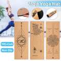 183X68cm 6mm Natural Cork TPE Yoga Mat Non-slip Fitness Sports Gym Pad Pilates Exercise Training Mats Floor Yoga Mat