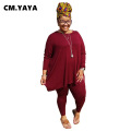 CM.YAYA Streetwear Plus Size L-5XL Sweatsuit Women's Set Tee Top Legging Pants Set Active Tracksuit Two Piece Fitness Outfit Set